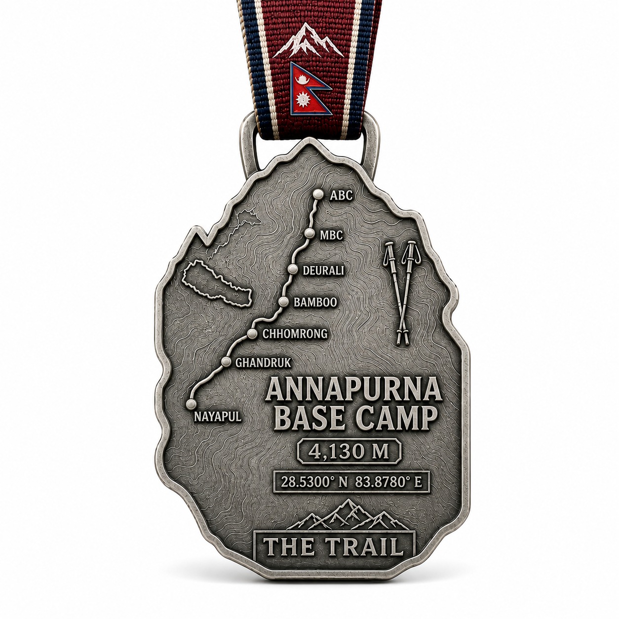 Back of the Annapurna Base Camp Trail Medal